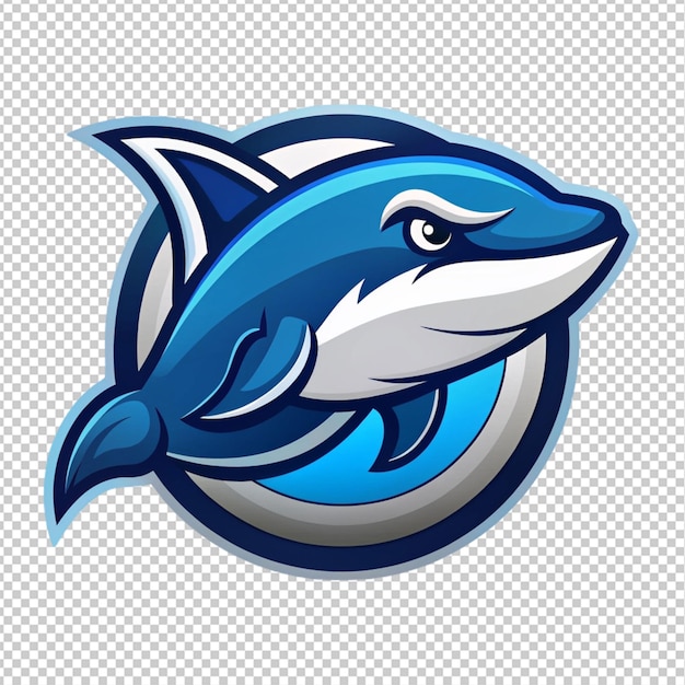 PSD logo de baleine sur fond transparent