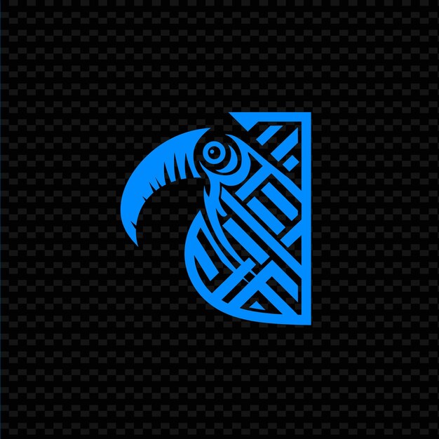 PSD un logo bleu et noir avec un serpent bleu dessus