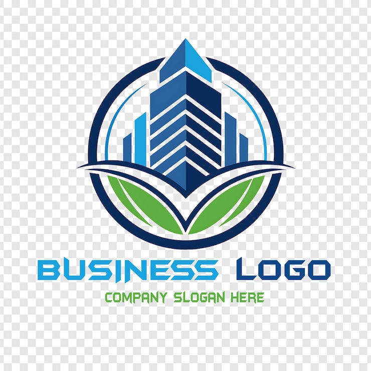 PSD un logo bleu et vert pour un logo d'entreprise