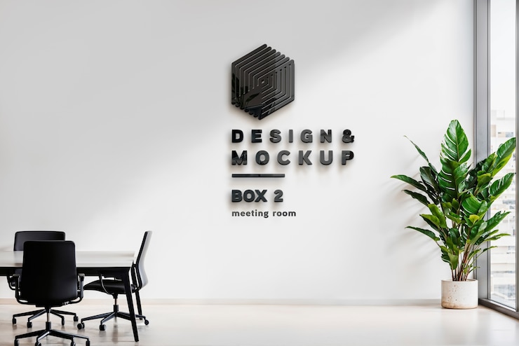 PSD logo-büro-mockup-design