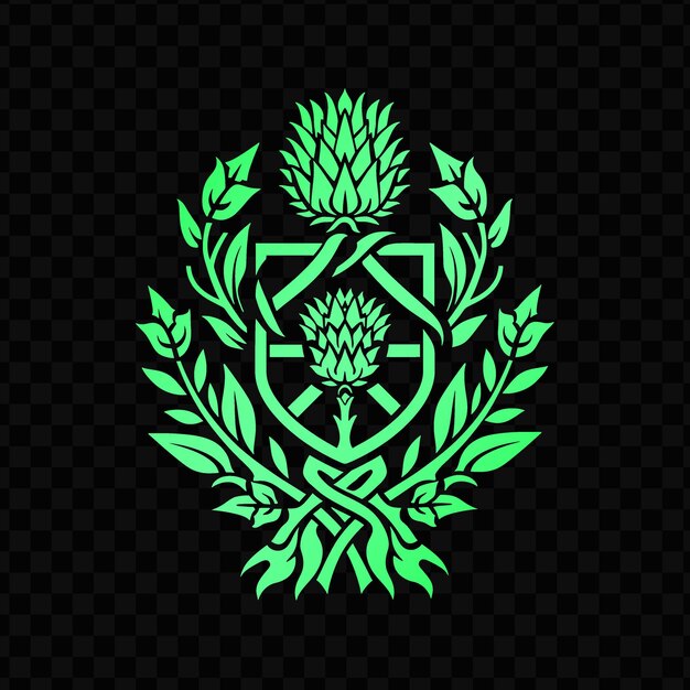 Logo De Chardon Traditionnel Avec Des Nœuds Celtiques Décoratifs Et Un Tatouage Cnc De Conception Vectorielle Psd Créatif