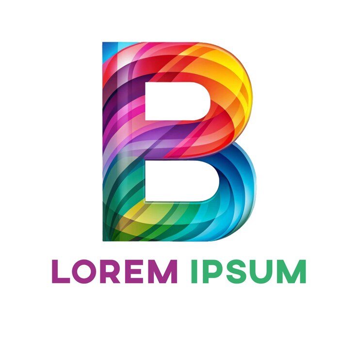 PSD un logo colorido con la letra b
