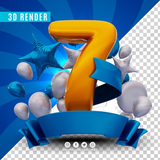 Logo de cumpleaños 3d para empresas y eventos.