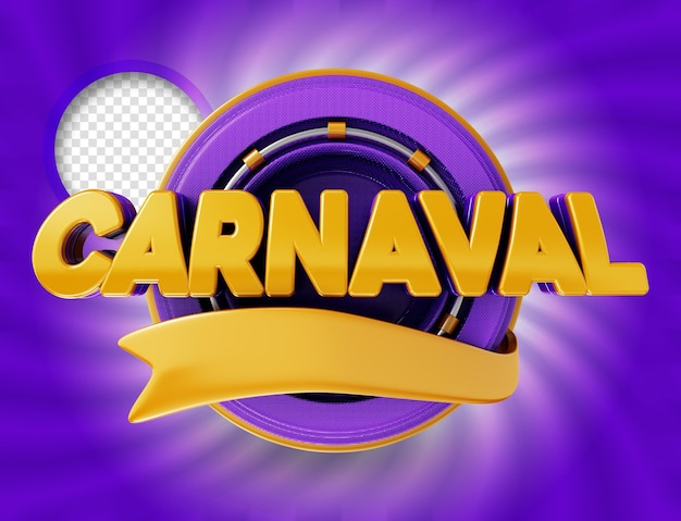 Logo de carnaval no brasil para empresas em 3d