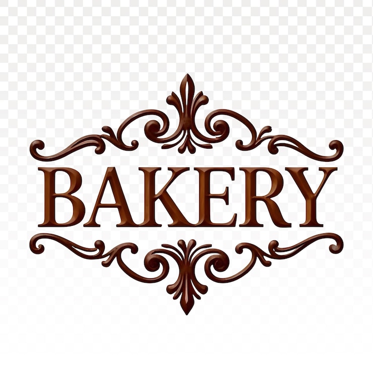 PSD un logo décoratif de boulangerie sur un fond transparent