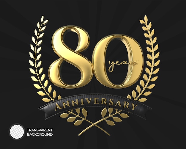 Logo dell'80° anniversario 3D