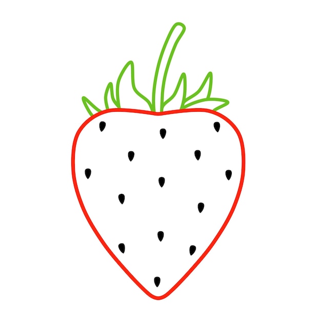 Logo della fragola a contorno