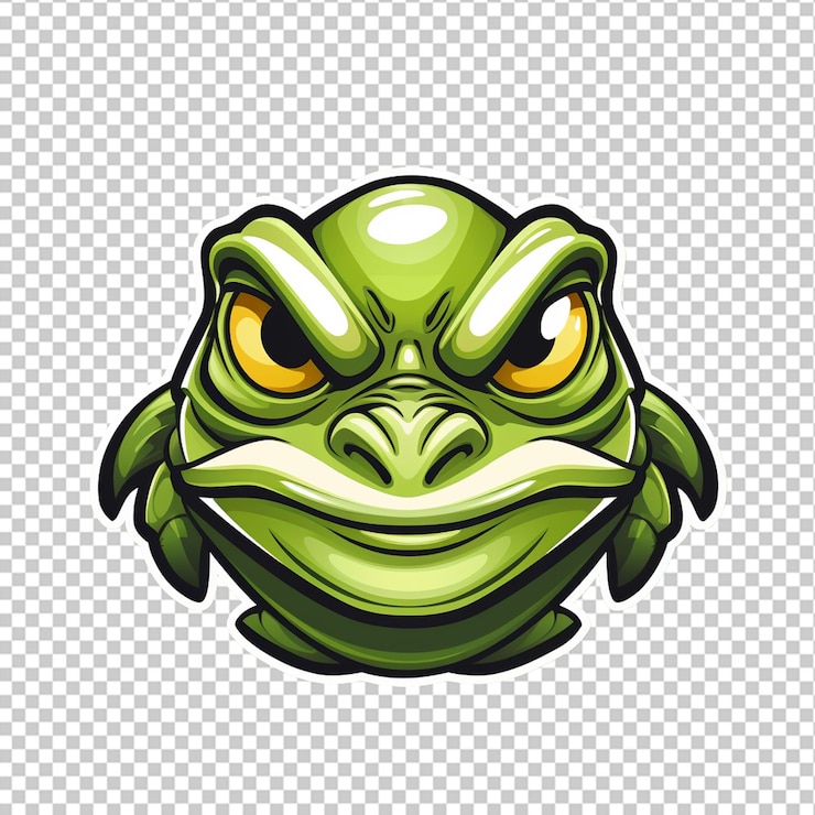 PSD logo della mascotte bullfrog