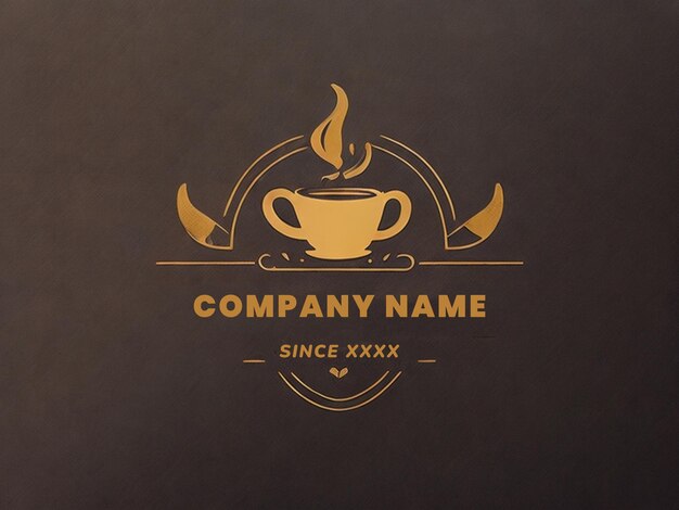 PSD logo des coffee shops neues startup-unternehmen