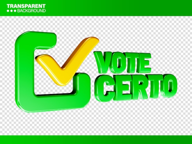 Logo des Wahlrechts politischen Kampagnen Brasilien