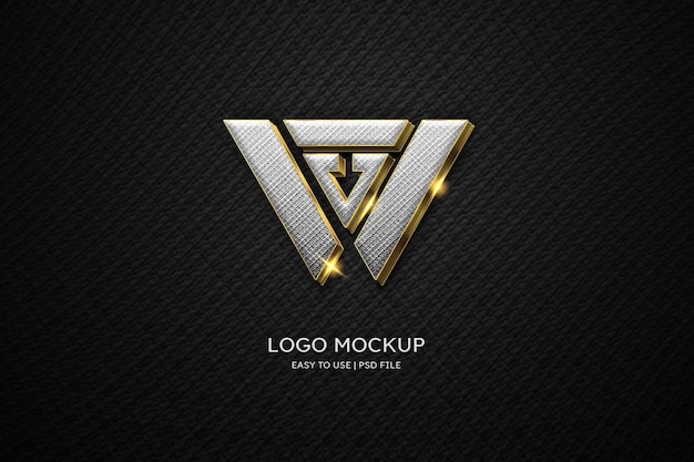Logo di lusso in rilievo mockup oro