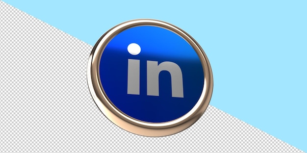 Logo di rendering 3d di Linkedin
