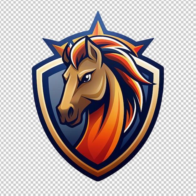 PSD logo du cheval sur fond transparent