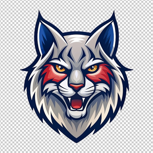 PSD logo du lynx sur fond transparent