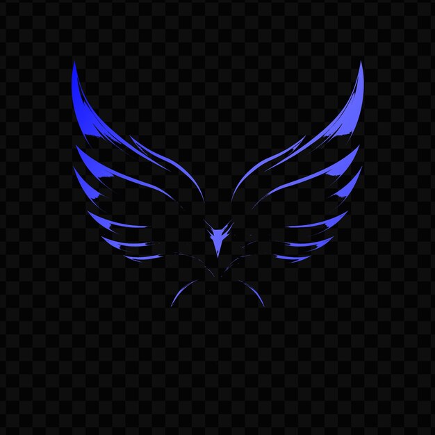 PSD le logo du masque d'un démon avec des ailes
