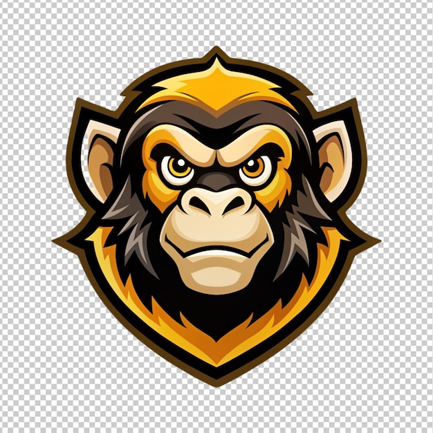 PSD logo du singe sur fond transparent