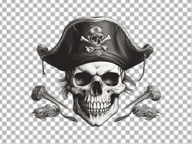 Le Logo Du Visage Des Pirates Sur Un Fond Transparent