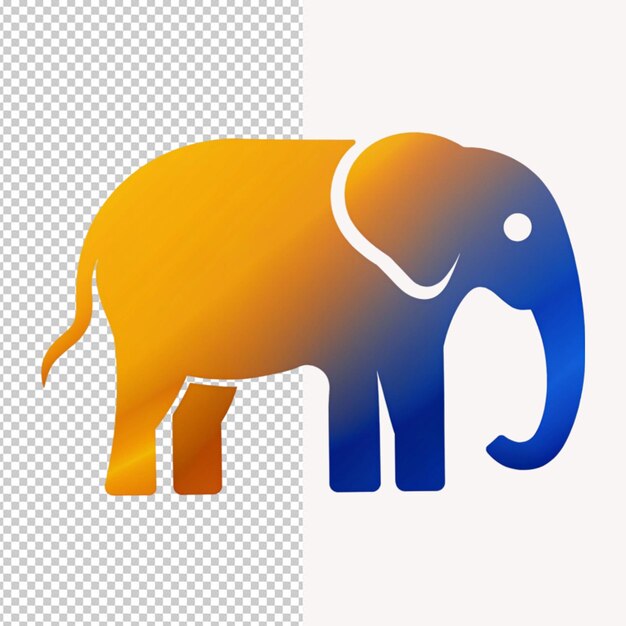 PSD logo d'éléphant sur fond transparent