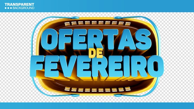 PSD logo february ofrece promoción de supermercados al por menor ofertas de febrero brasil