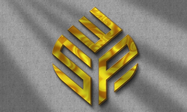 Logo de la feuille d'or abstraite