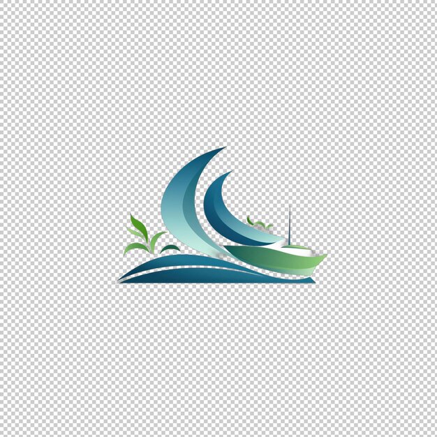 PSD logo flat sea breeze isolé à l'arrière-plan isolé