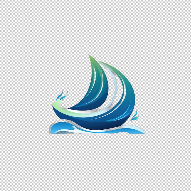 PSD logo flat sea breeze isolierte hintergrundinsel