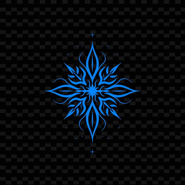 PSD logo de flocon de neige d'orchidée mystique avec te glacé design vectoriel créatif de la collection nature