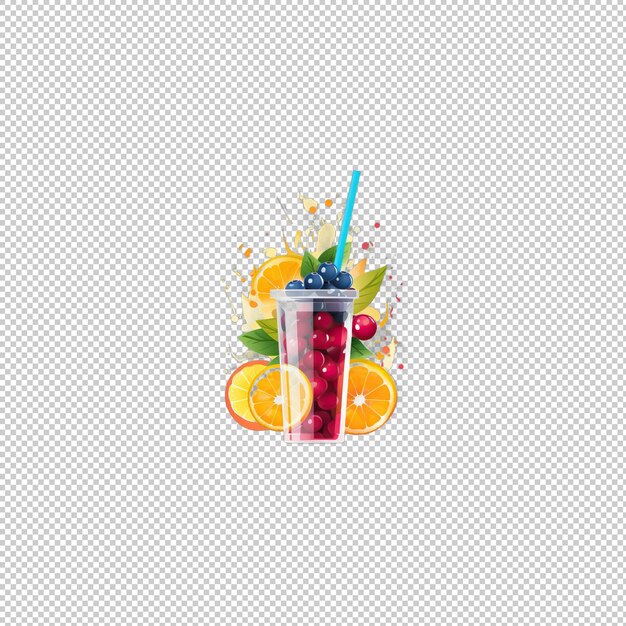 PSD le logo géométrique smoothie est un fond isolé.