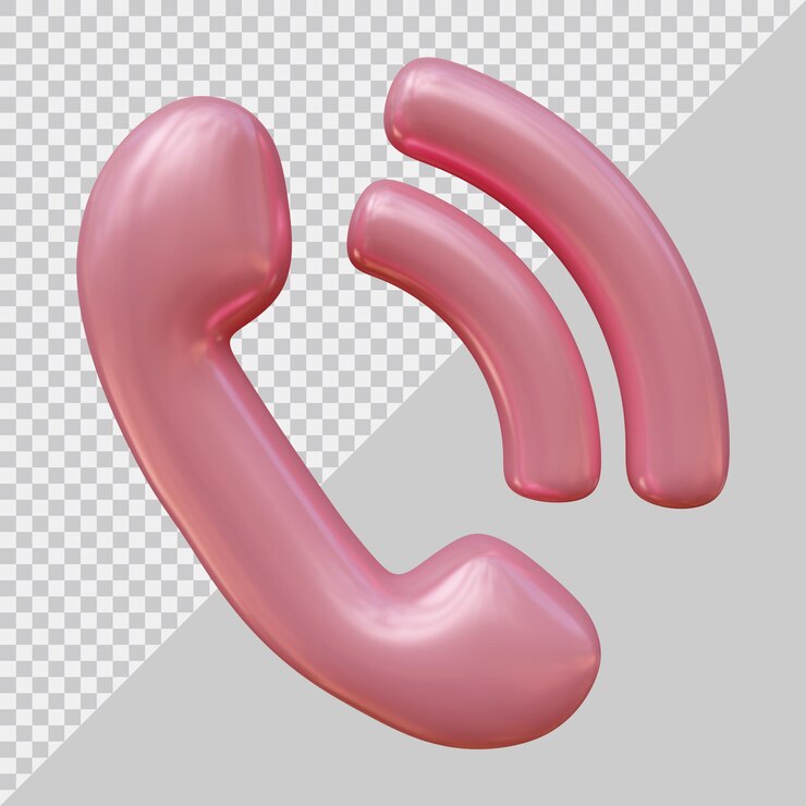Logo icona telefono con stile moderno 3d