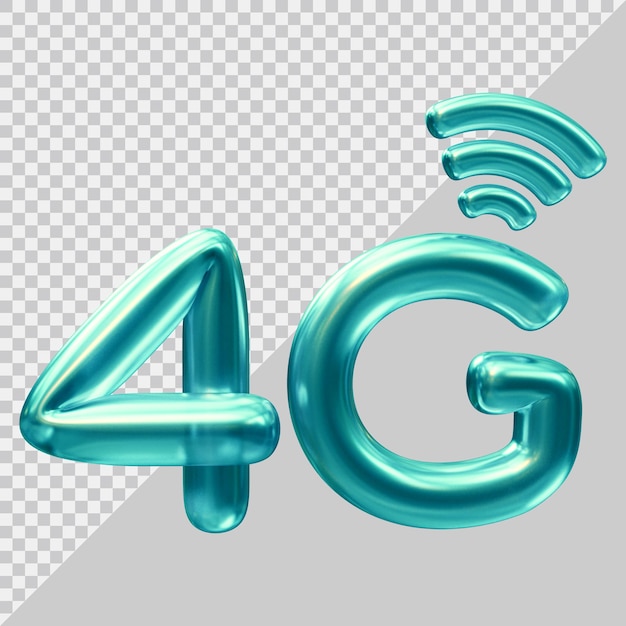 Logo D'icône 4g Avec Un Style Moderne 3d