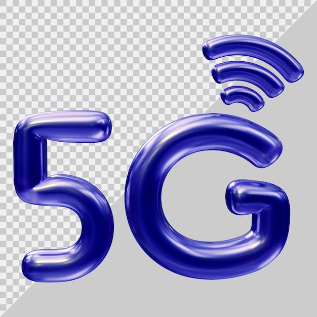 PSD logo d'icône 5g avec un style moderne 3d