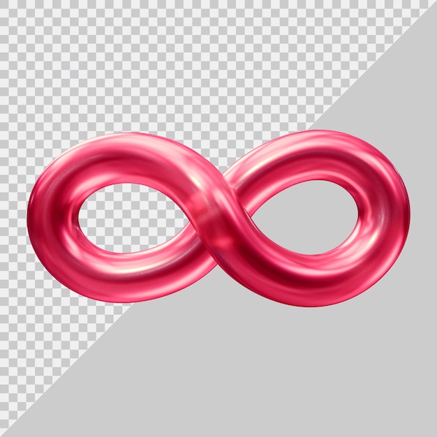 PSD logo d'icône infini avec un style moderne 3d