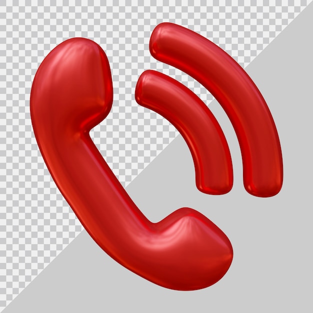 Logo D'icône De Téléphone Avec Un Style Moderne 3d