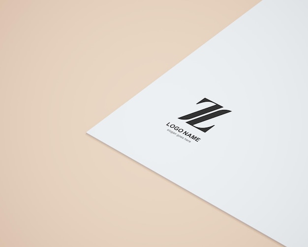Logo im Papier-Mockup-Design