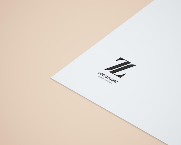 PSD logo im papier-mockup-design