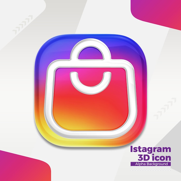 Logo Instagram 3d Pour Les Médias Sociaux