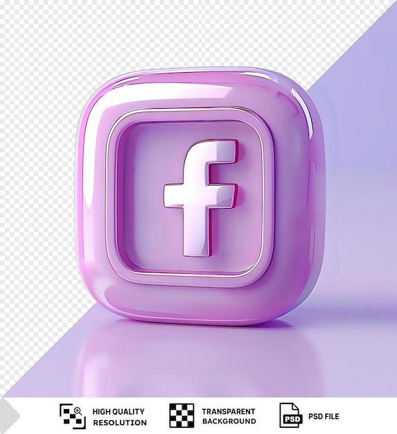 PSD logo instagram en rendu 3d sur un fond violet png