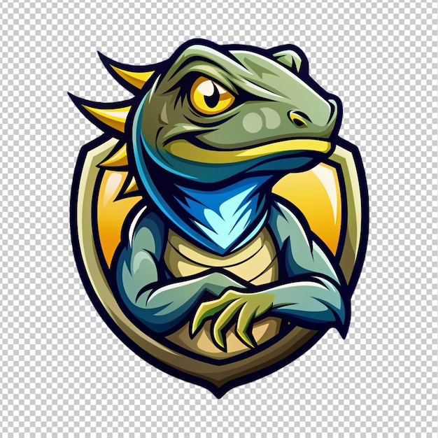 PSD logo de lézard sur fond transparent