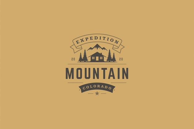 Logo lineare progettato per le spedizioni in montagna