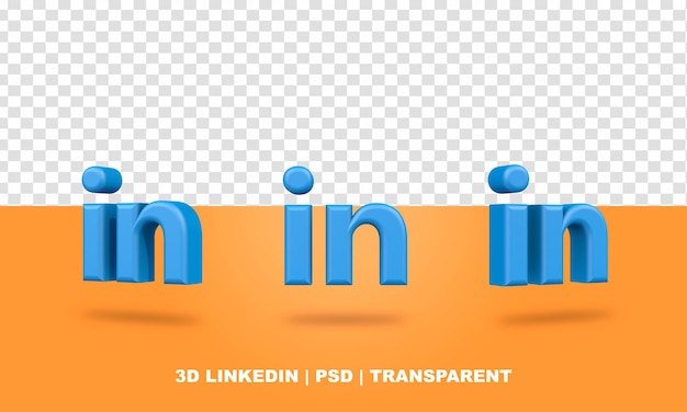PSD logo linkedin sur les réseaux sociaux transparent