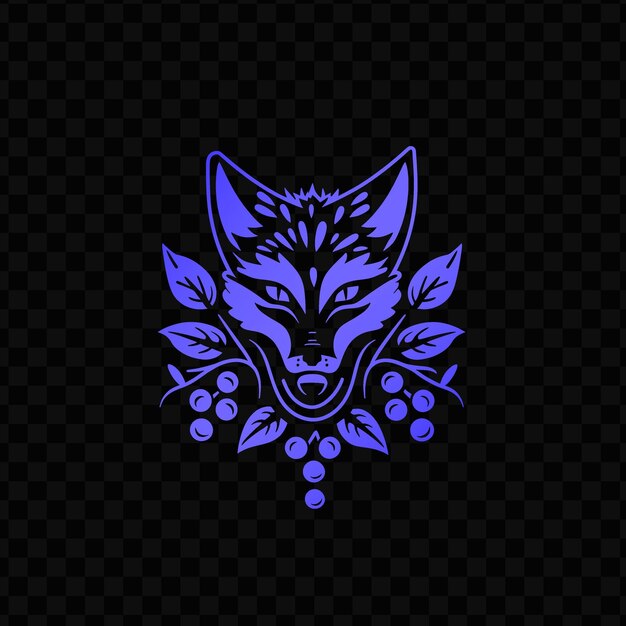 PSD avec un logo de loup sur un fond sombre