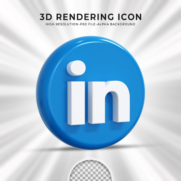Logo lucido di LinkedIn e icone dei social media