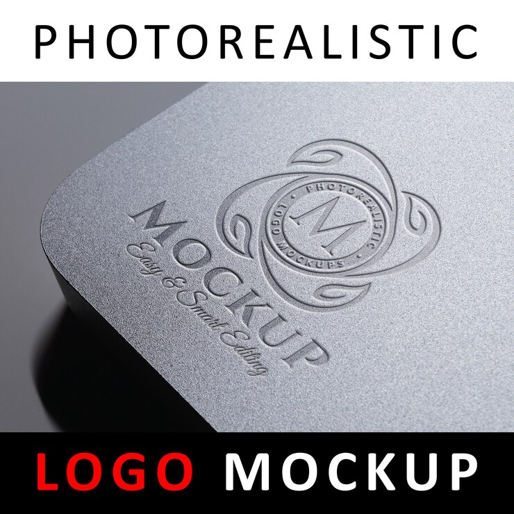 Logo Maquete - Debossed Logo on Plastic Card