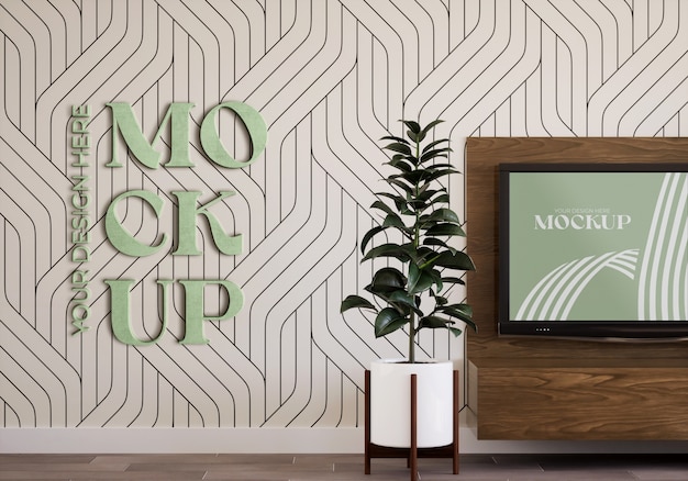 Logo sur une maquette de mur en papier