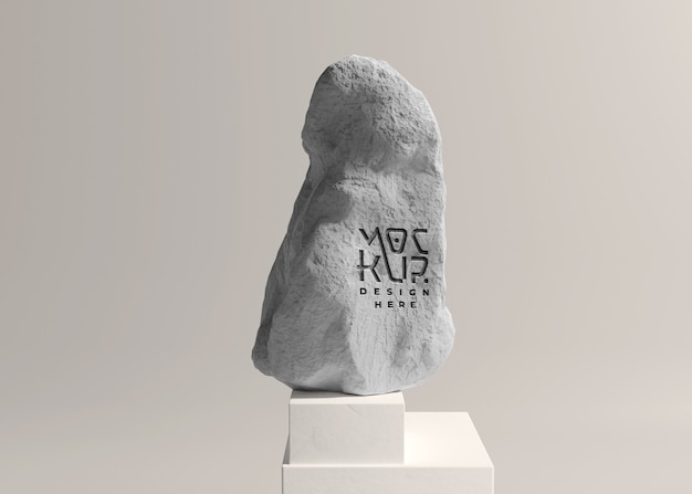 Logo Sur Maquette De Roche