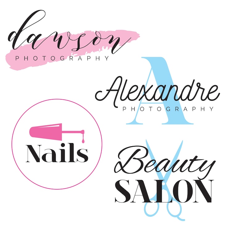 PSD logo de marque féminine psd