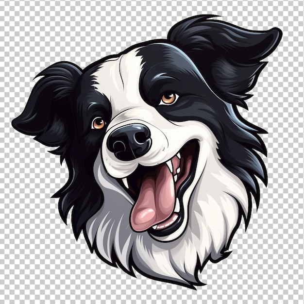 PSD logo de la mascotte border collie