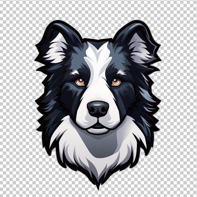 PSD logo de la mascotte border collie