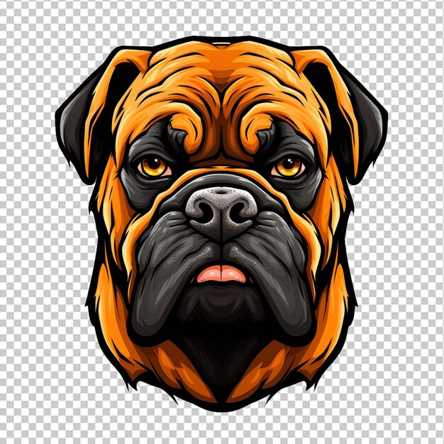 PSD logo de la mascotte bull mastiff