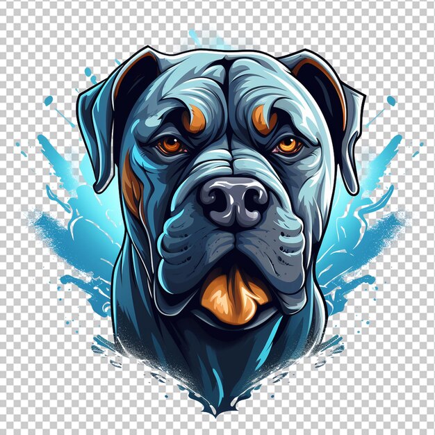 PSD logo de la mascotte bull mastiff